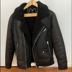 Zara faux suede and shearling jacket